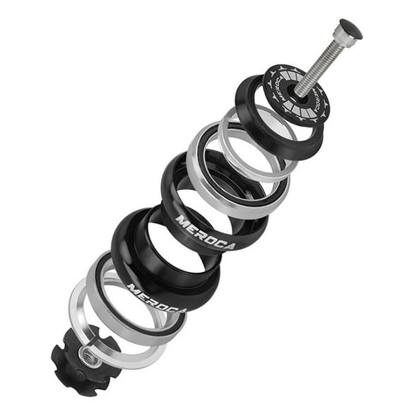 Bike Headset Double Bearings 34-34Mm For Mountain Bike 28.6Mm Straight Fork Black Fangkenuo