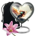 thumbnail image 1 of Bike Heart Shaped Urn For Human Ashes, Cremation Urns For Human Adult Ashes Men & Women - Urns For Human Ashes Adult Female, Funeral Urns For Women, Burial Urns For Adult Human Ashes, 8 Inch, 1 of 5