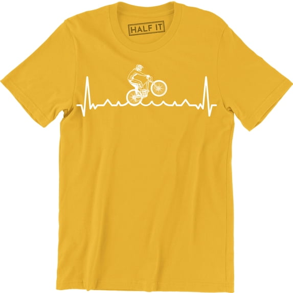 Bike Heartbeat Pulse Cycling Bicycle Ride Exercise Gift Men's T-Shirt
