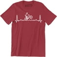 thumbnail image 1 of Bike Heartbeat Pulse Cycling Bicycle Ride Exercise Gift Men's T-Shirt, 1 of 4