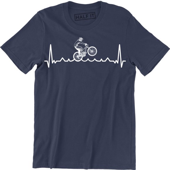 Bike Heartbeat Pulse Cycling Bicycle Ride Exercise Gift Men's T-Shirt