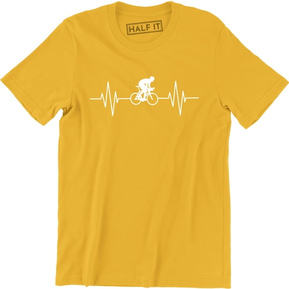 Bike Heartbeat Pulse Mountain Cycling Bicycle Ride Exercise Gift Men's T-Shirt