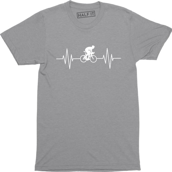 Bike Heartbeat Pulse Mountain Cycling Bicycle Ride Exercise Gift Men's T-Shirt
