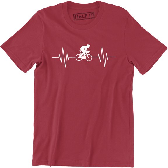 Bike Heartbeat Pulse Mountain Cycling Bicycle Ride Exercise Gift Men's T-Shirt