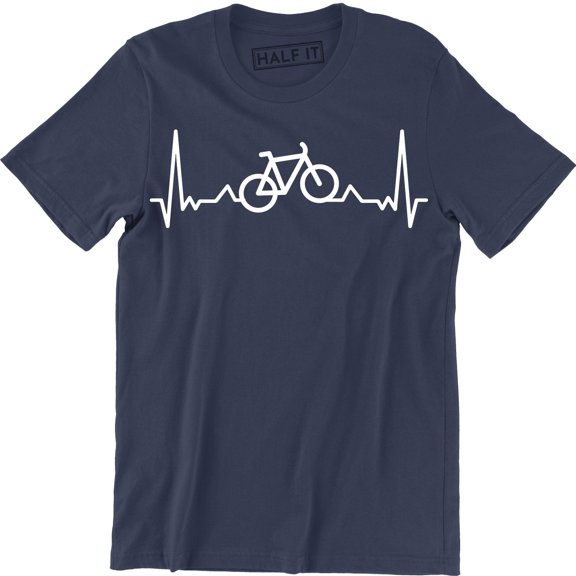Bike Heartbeat Pulse Mountain Cycling Bicycle Ride Exercise Gift Men's Tee Shirt