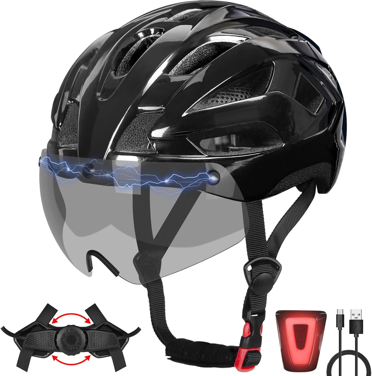 bike helmet with magnetic clasp Thousand- Light OCKBROS cycling helmet featuring PC+EPS protection FARO Mips Smart Helmet: Ultimate