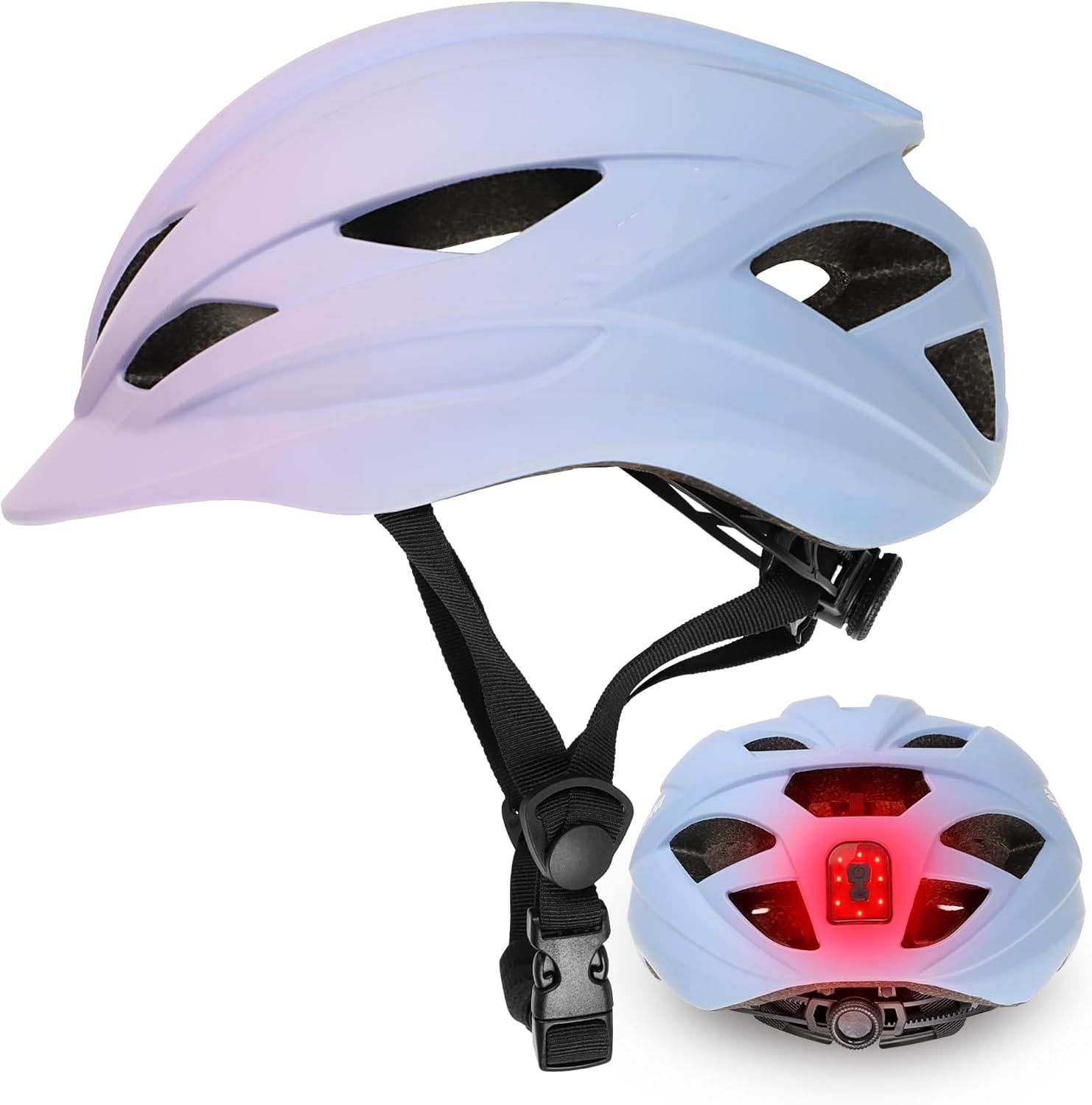 Bike Helmet Adult Urban with USB Charge Detachable Taillight for Commuter Cycling