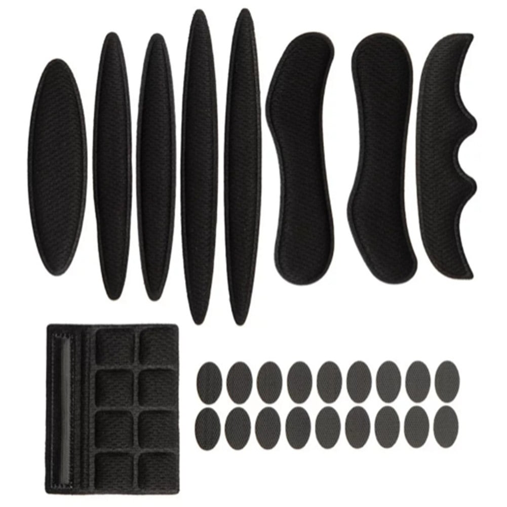 Bike Helmet Liner Replacement Kit 9 Pieces Black Bike Liner Sponge Eva