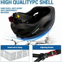 Bike Helmet with Light and Magnetic Goggles - USB Rechargeable Taillight - Mountain and Road Cycling Helmets for Men and Women