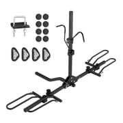 Bike Hitch Mount 2-Bike Rack, 80 LBS Capacity for 1.25/2 inch Receiver - Tilting & Folding - Fits Tires up to 2.4" - Car, Truck, RV