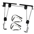 thumbnail image 1 of Bike Hoist Garage  Lift Pulley System 60kg Steel Black 2 Rack Hooks, 1 of 7
