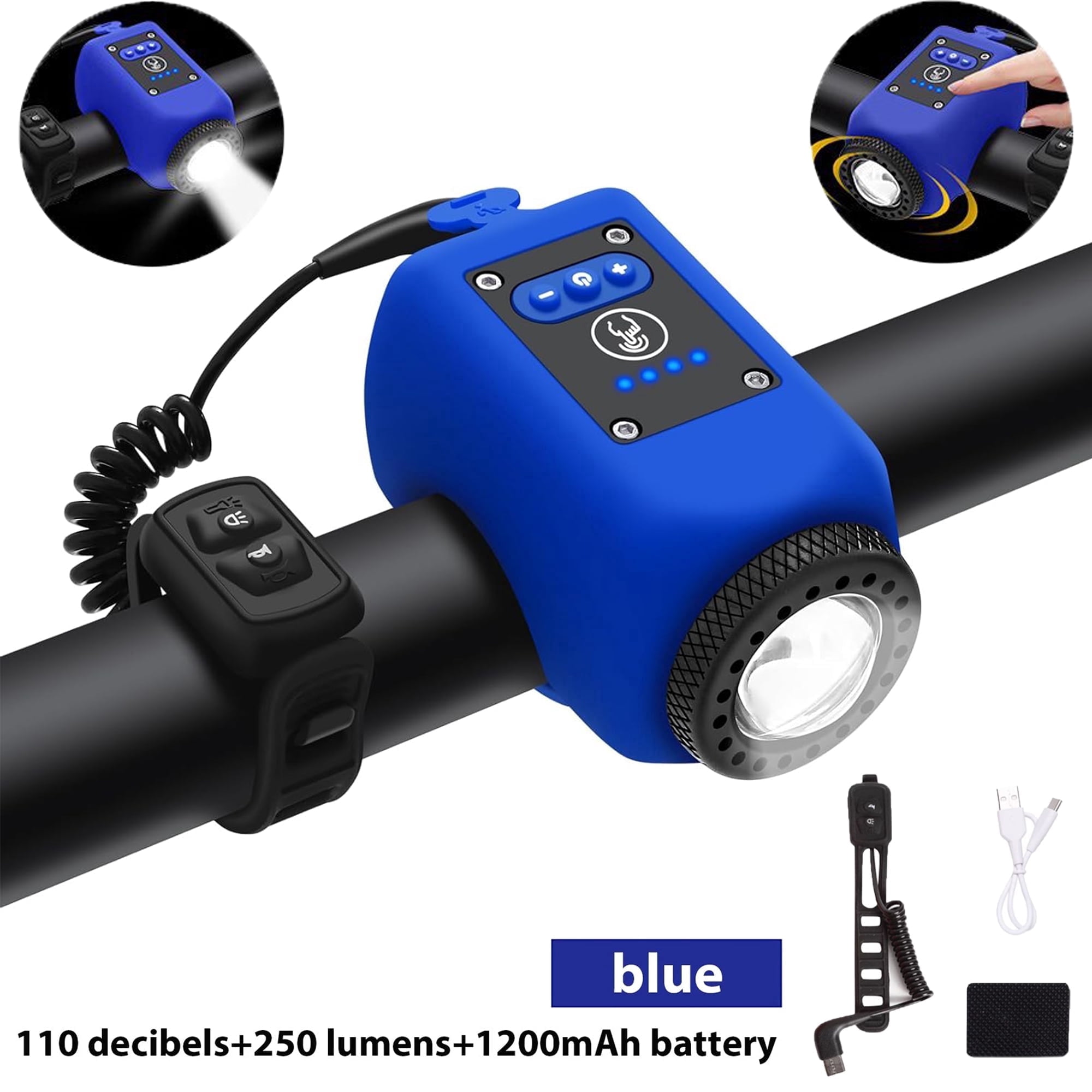 electric bicycle horn SKL01 Bike Front Light 2-in-1 450lm 2300mAh VARIOUS LIGHT MODES FOR mens leather dopp kit The 13 Best Backpacks Color:DEEP BLUE