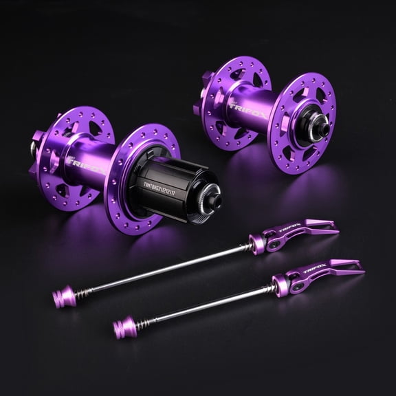 Bike Hub 32 Holes 6-Bolt Disc Brake Front 2 Rear 4 Bearings Universal Quick Release and Thru Axle, Fit for HG System 8/9/10/11Speed Aluminum Alloy MTB Hubs