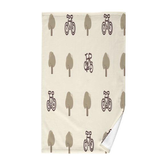 Bike Icons Design Hand Towel Cotton 16x28 in Soft Absorbent Quick Dry Bath Face Towel