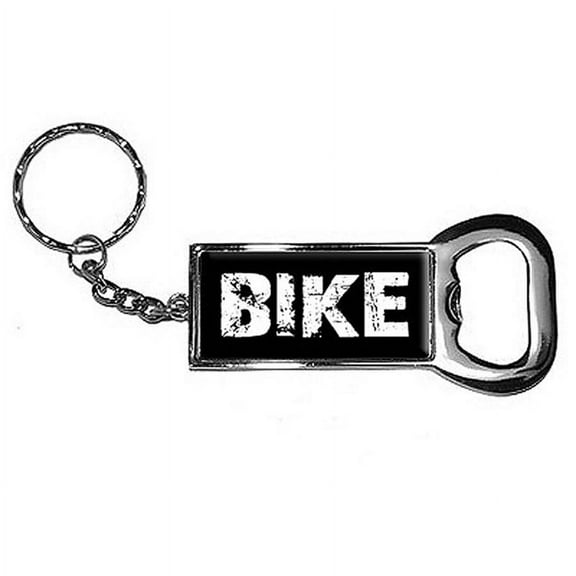 Bike Keychain Key Chain Ring Bottle Bottlecap Opener