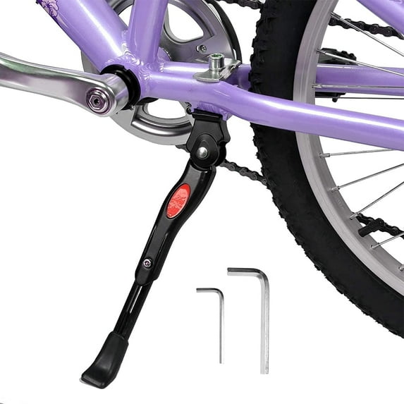 Bike Kickstand Adjustable Bike Kickstand for 20-22inch Center Mount Bicycle Kickstands Bike Stand Mountain Bike/Road Bicycle/Adult Bike/Sports Bike, 10.2 in Long, Black CYFIE