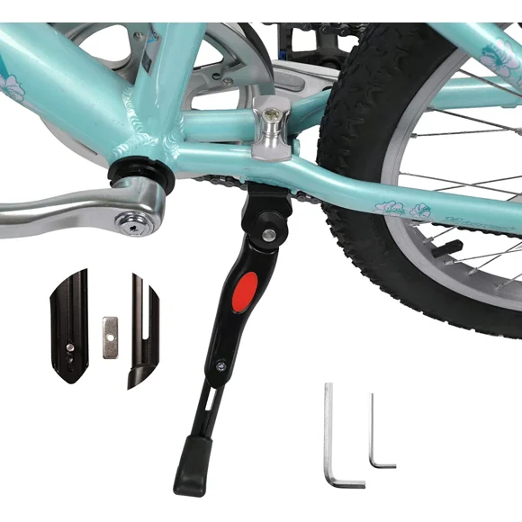 Bike Kickstand Adjustable for 16 18 20 inches Cyfie Bicycle Center Mount Bicycle Kickstands Black 12.2 in