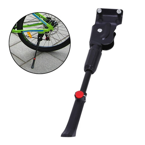 Bike Kickstand Aluminum Alloy Side Rear Stand | Universal Adjustable Fit for MTB Touring Road Bicycle | Durable Lightweight 270g | For 24” 26” 27.5” Frames | Adjustable Length 31-37.5cm | Black
