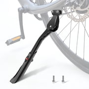 Bike Kickstand Stable Aluminum Alloy Bicycle Kickstand Height Adjustable Stand Suitable for 24 to 29 Inch Mountain Road and Electric Bike Heavy Duty and Easy to Install