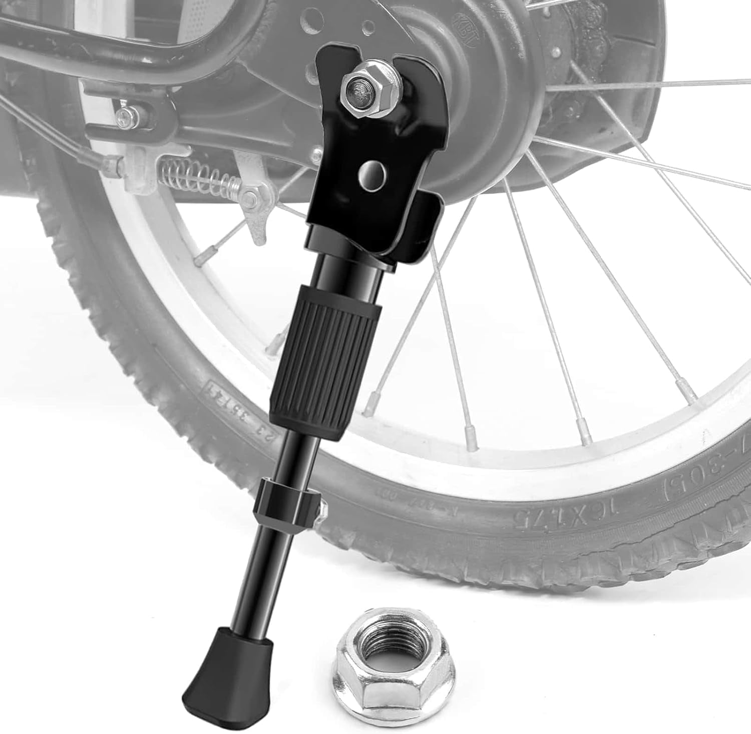 Bike Kickstand for 12 14 16 18 20 inch Wheel, Adjustable Rear Mount Bicycle Kickstands,Outdoor Universal Kick Stand for