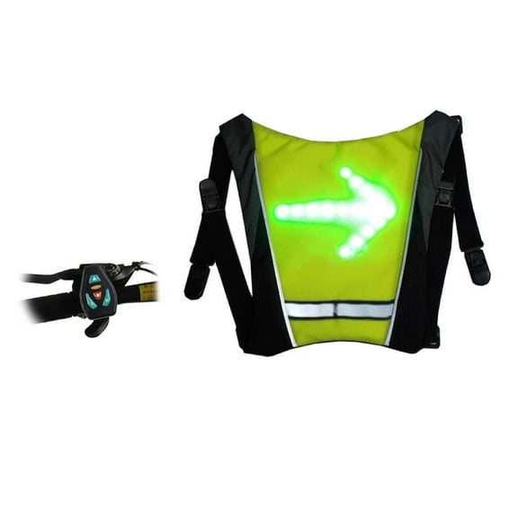 Bike LED Turn Signal Vest USB Charging Bike Backpack Vest Turn Signals Indicator