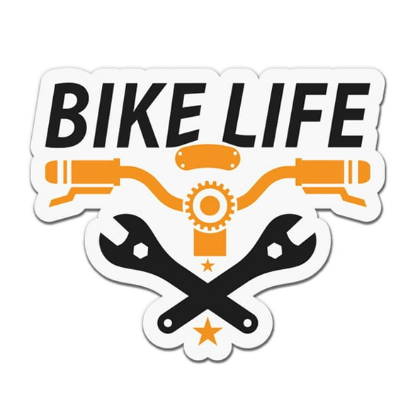 Bike Life Cycling MTB - 3" Vinyl Sticker - For Car Laptop Water Bottle Phone - Waterproof Decal