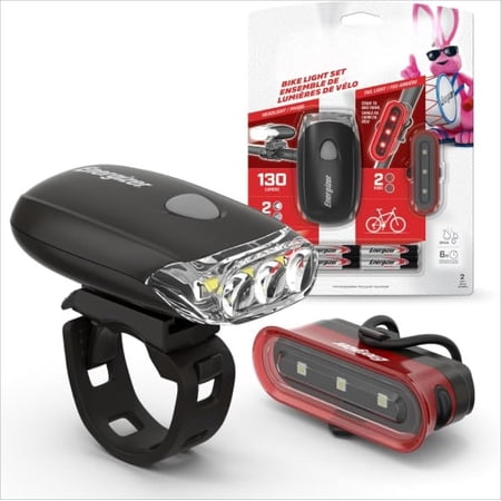 Bike Light, 130 Lumen, Weather Resistant Clip Light for Bicycles, Batteries Included