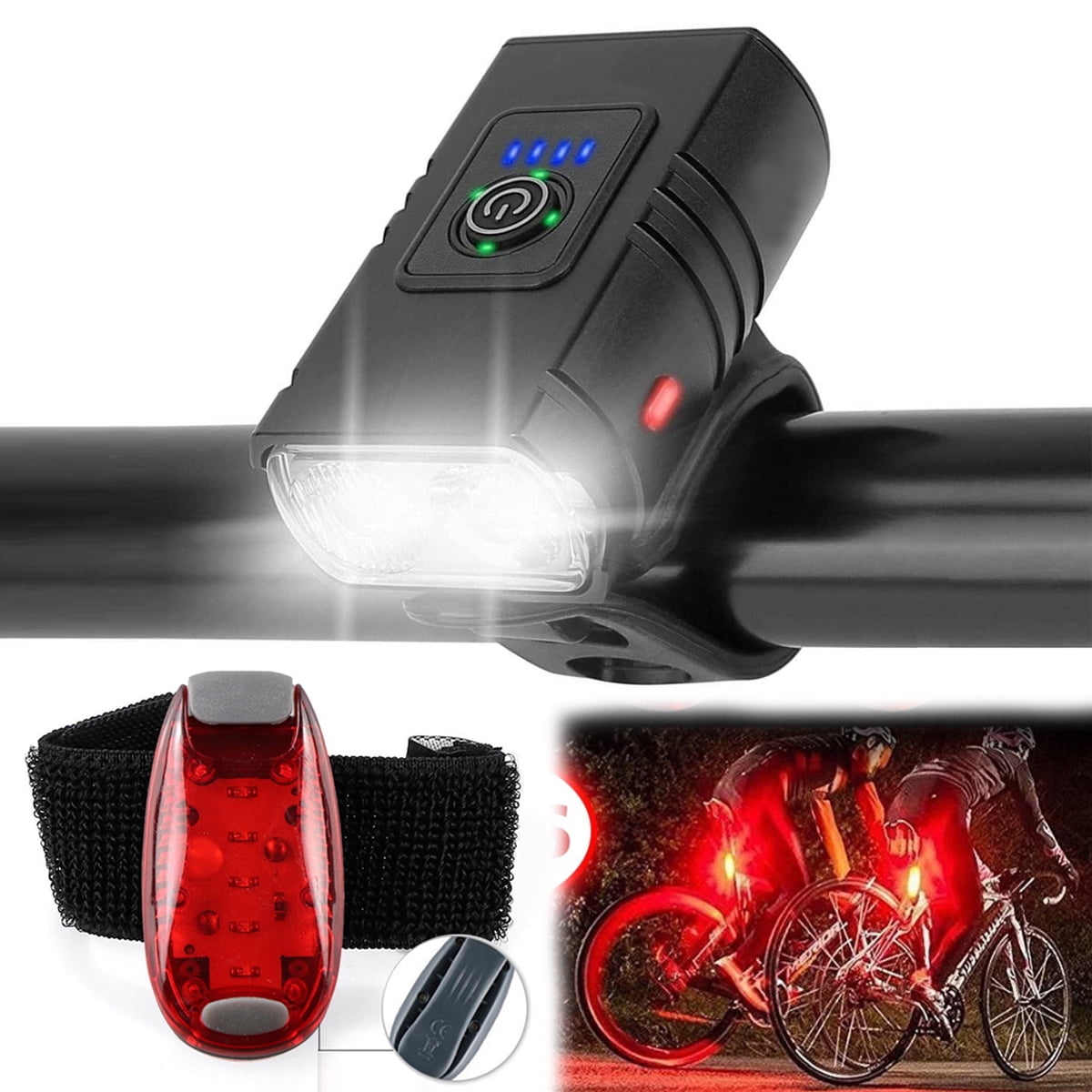 TouCloud Luce per bicicletta anteriore 10000mAh Luce per bici Power Bank Torcia impermeabile Ricarica USB Accessori per lampade per ciclismo su strada MTB 18 TouCloud Luce per bicicletta anteriore 10000mAh Luce per bici Power Bank Torcia impermeabile Ricarica USB Accessori per lampade per ciclismo su strada MTB 18