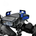 thumbnail image 1 of Bike Light Headlight Phone Mount | High Brightness USB Rechargeable Waterproof ABS | Fits 5.7" Phones | Night Riding Safety, Emergency Power, Multi-Function Handlebar Accessory, 1 of 6