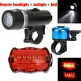 thumbnail image 1 of Bike Light Set under $5! CQCYD Bike Light Set, Front LED Headlight and Rear Taillight with Horn, Bicycle Safety Kit for Night Riding, Easy Mount Cycling Accessories, 1 of 8