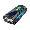 thumbnail image 1 of Bike Light Solar Powered Bicycle Headlight with Horn USB Rechargeable 2400mAh Battery LED Front Light for Night Cycling Safety Blue, 1 of 8