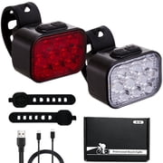 Bike Light USB Rechargeable, 3500LM Ultra Bright Bike Light Headlight and Taillight Set, Front and Back Set