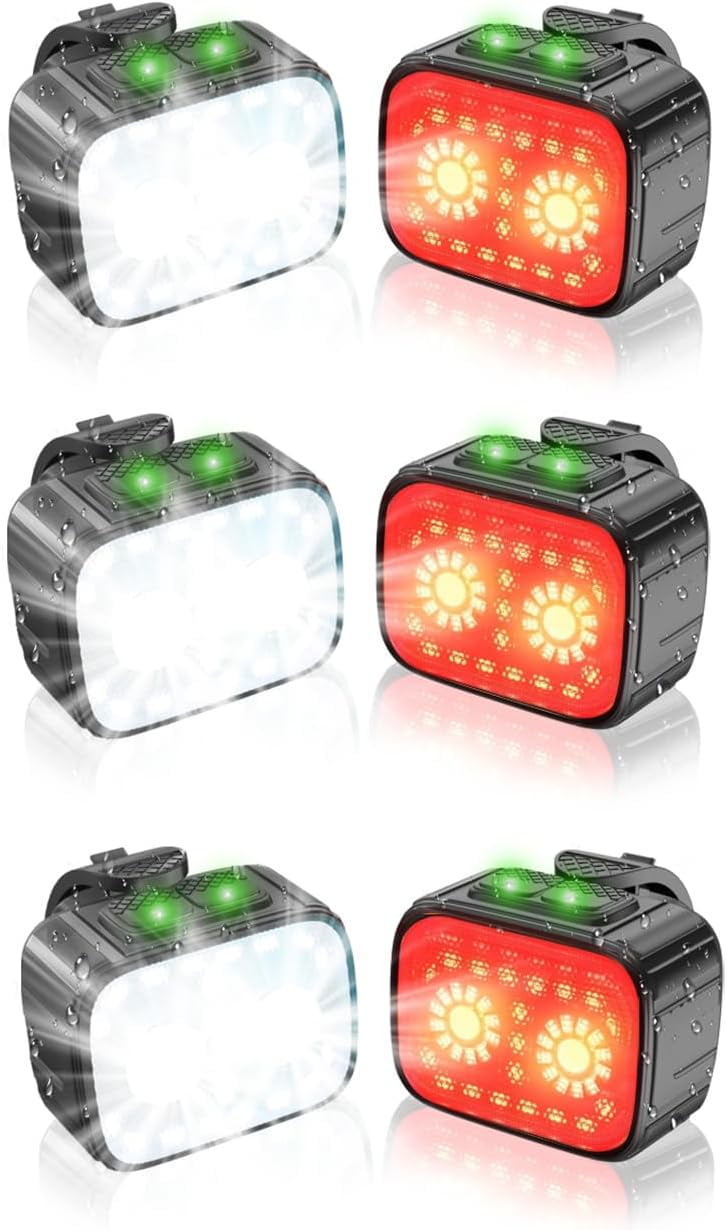 Aazon.co : Zewdov 3 6 Odes Bike Lights For Night Riding With Side Light, Rechargeable & IP65 6 thumbnail image