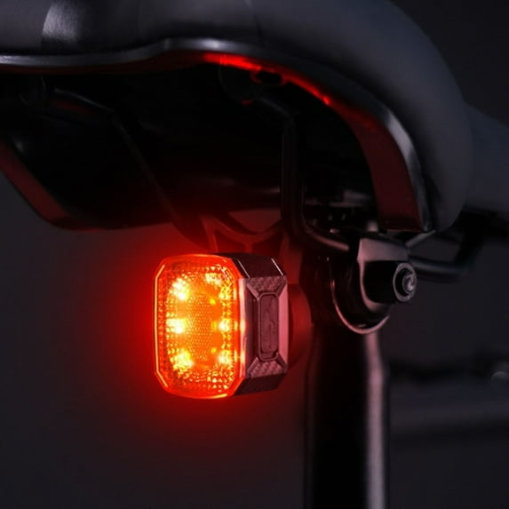 Bike Lights Electric for Lighting,new Bike Brake Taillights, Intelligent Vibration Sensing Headlights, Night Riding High Brightness, Waterproof Riding Equipment E