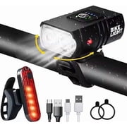 Bike Lights, High Power 1000 Lumen USB Rechargeable Bicycle Lights, 6+4 Modes, LED Waterproof Bike Headlight Taillight Set, Riding Night Cycling Accessories, Fast Charging, Easy to Install
