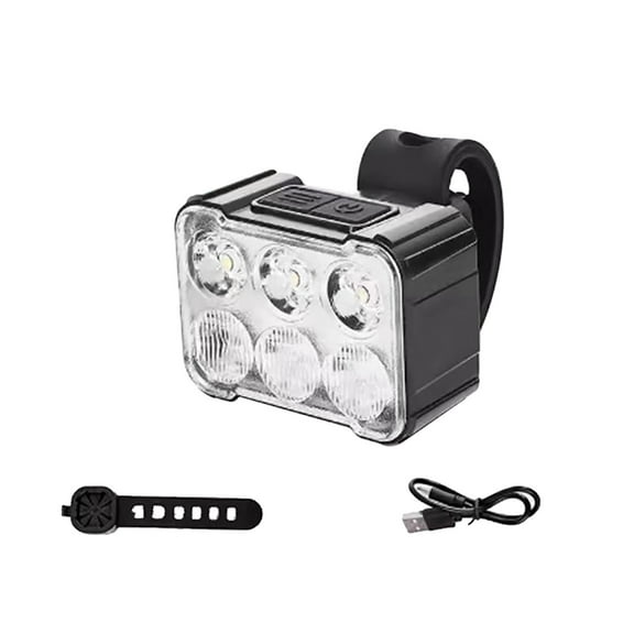 Bike Lights Set,6LED Rechargeable Bike Headlight and Taillight Ultra Bright, IP66 Waterproof Bicycle Light Reflectors for Night Riding, 1100mAh Bike Light, 35Hrs Long Battery Life