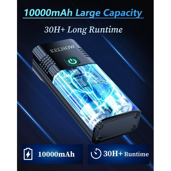 Bike Lights for Night Riding, 10000mAh Super Bright LED Headlight & Taillight with 30H+ Runtime, IPX6 Waterproof, USB Rechargeable