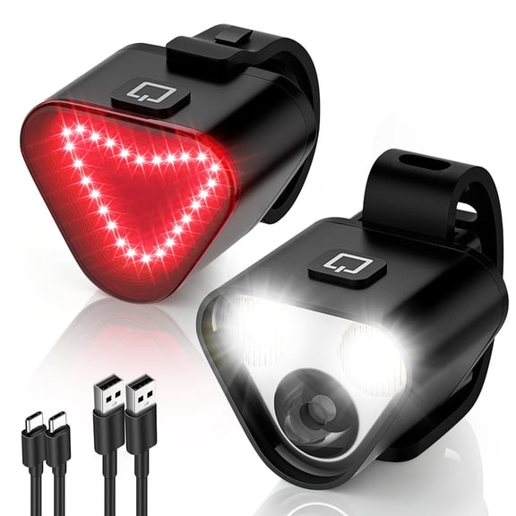 Bike Lights for Night Riding, 3000LM Super Bright Bicycle Light Front and Back, USB Rechargeable Bike Headlights & Taillight Set