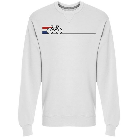 Bike Line French Flag Colors Sweatshirt Men -Image by Shutterstock, Male x-Large