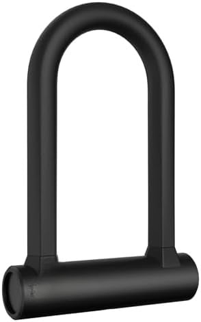 Bike Lock - 17mm Shackle Heavy Duty Anti Theft Bike U Lock with 2 Keys - Bicycle U-Locks with Sturdy Mounting Bracket for Road, Mountain, Electric & Folding Bike, Size 7.76''x5.02'' Black,Only U