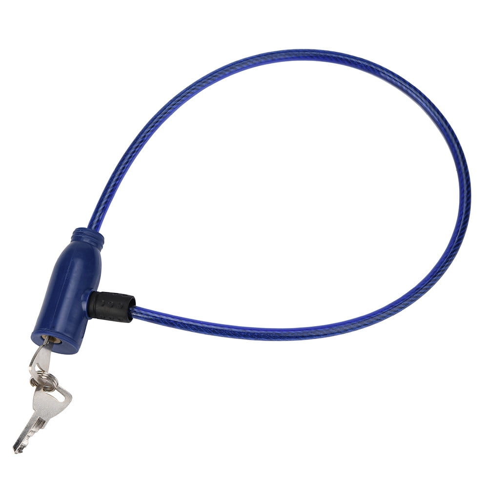 6ft Coiled Bike Lock With Mounting Bracket | Scooter & Bicycle Cable Lock With 2 Keys – Cut-Resistant Steel With PVC Cover