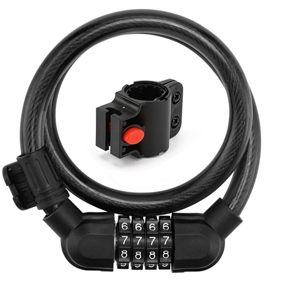 Bike Lock Cable 4 Digit Resettable Combination Cable Lock, Bicycles Code Lock Small Security Bike Lock for Mountain Bike