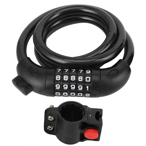 Bike Lock Cable, 4 Feet Bicycle Cable Lock with Combination and Mounting Bracket Bike Accessories for Bicycle, Electric Scooter, Motorcycle