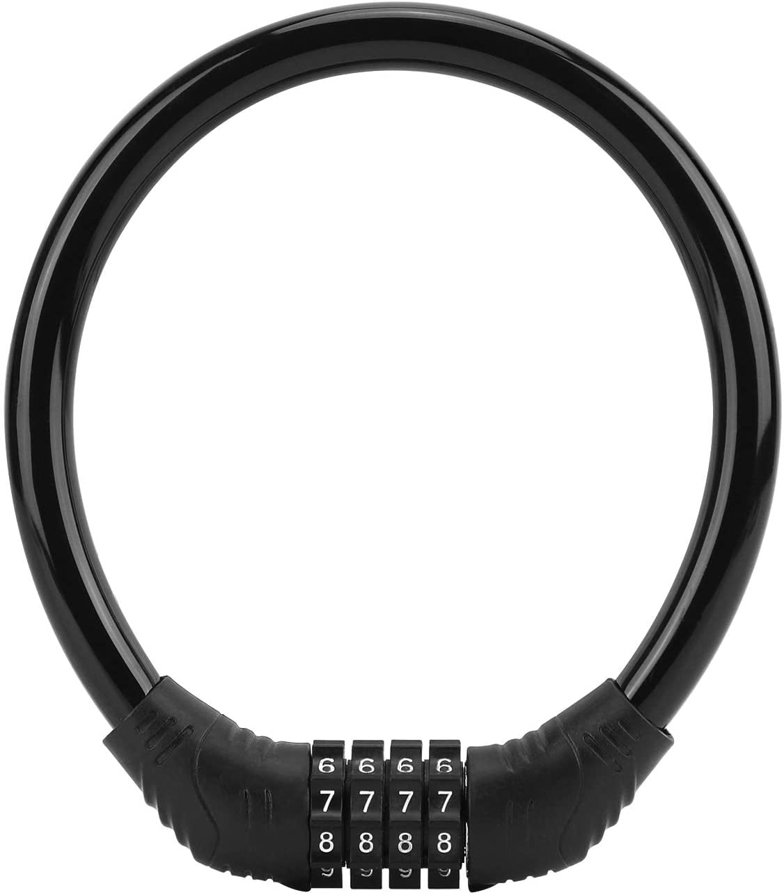 Bike Lock Cable, Anti Theft Bicycle Lock Chain, 4 Digit Security
