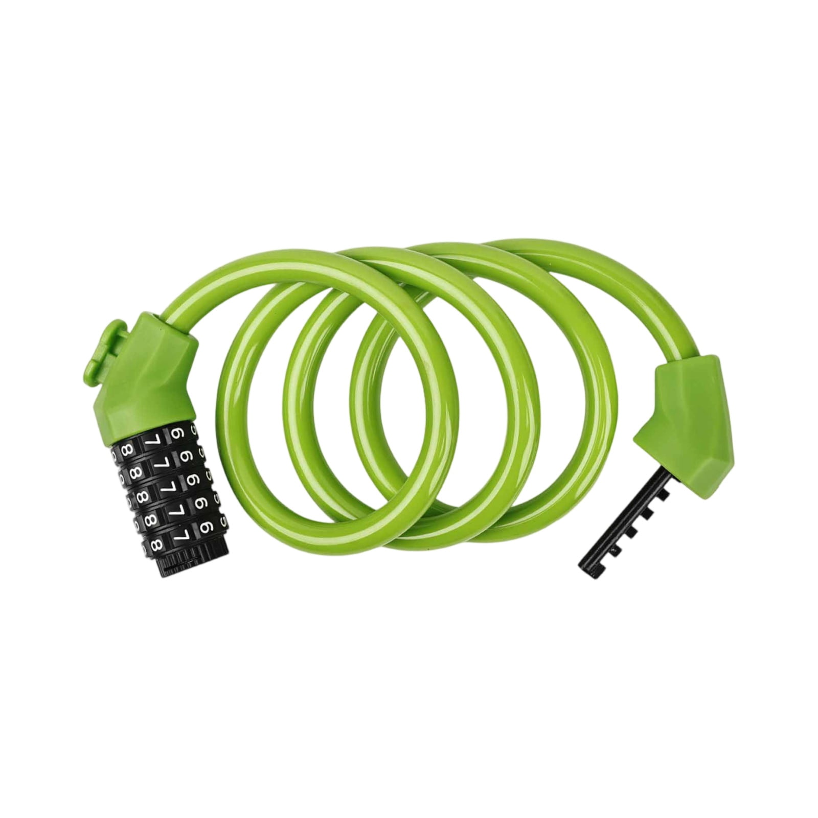 Bike Lock Cable Bike Cable Lock Combination 4 Foot Long Coiled Combination Bike Lock Anti Theft Security for Bicycles E Bikes Scooters Lime Green 1 Pack