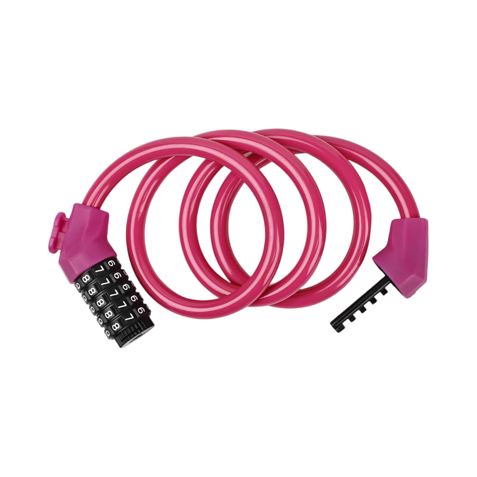 Bike Lock Cable Bike Cable Lock Durable Steel Combination Bike Lock Combination Lock for Security Outdoor Pink Single Pack