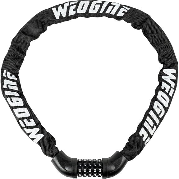 Bike Lock with Numbers and high Security Level, Chain Lock, Bicycle Locks, 5 Digit Combination for Bike, Bicycle, Scooter, Motorcycle, Door, Gate, Fence