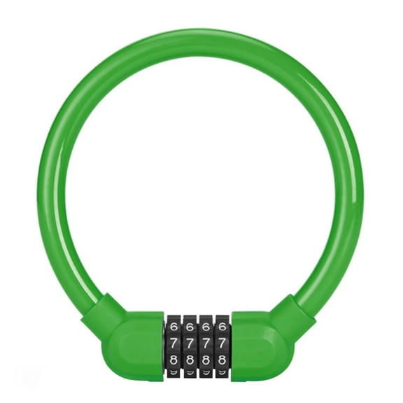 Bike Lock,Password Ring Lock,Portable Anti Theft Lock,High Security 4 Digit Combination Password Bicycle Lock,Durable Thicken Steel Shackle Lock for Electric Bike,Scooter,Motorcycle,4.13 inch(Green)