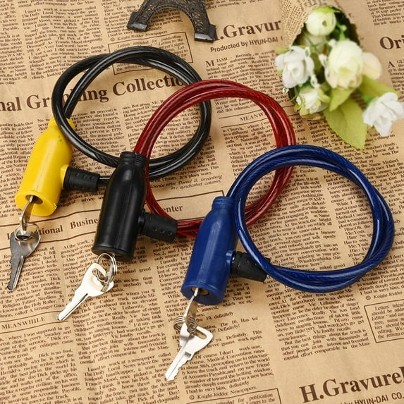 Bike Lock under $5! Yannianjz Portable Bike Locks Cable, Cycling Cable Anti-Theft Bike Bicycle Scooter Safety Lock with 2 Keys