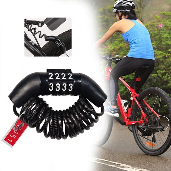 Bike Lock with Combination Code – 40g Lightweight Bicycle Lock, 1m Retractable Cable for Motorcycle & Scooter